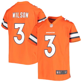 youth nike russell wilson orange denver broncos alternate g